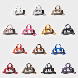 Clear East-West Top Handle/Crossbody