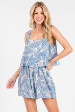 Load image into Gallery viewer, Sleeveless Flowy Tank with Wide Leg Short Romper - NJU60424D
