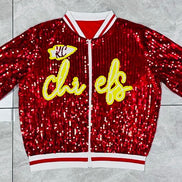 CHIEFS Sequin Bomber Jacket