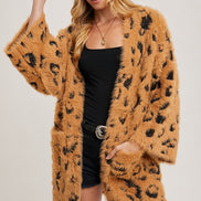 Fuzzy Leopard Cardigan