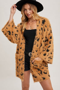 Fuzzy Leopard Cardigan