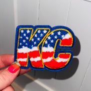 USA KC Stars and Stripes Chenille Patch (3 inch)