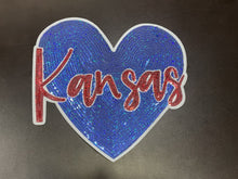 Load image into Gallery viewer, Kansas Heart Sequin X-Large Patch
