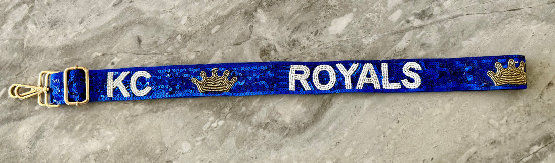 KC Royals Adjustable Sequin and Bead Purse Strap