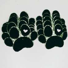 Load image into Gallery viewer, 4&quot; Paw Print with Embroidery heart detail - Chenille Patch
