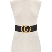 METAL GO BUCKLE METALLIC SPARKLE ELASTIC BELT