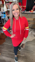 Load image into Gallery viewer, No Fumble Hooded Sweatshirt Dress
