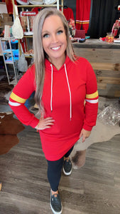 No Fumble Hooded Sweatshirt Dress