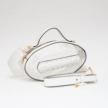 Load image into Gallery viewer, Clear Gameday Football Stitch Detail Crossbody Bag
