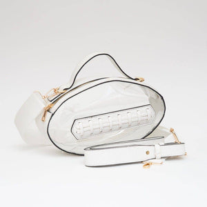 Clear Gameday Football Stitch Detail Crossbody Bag