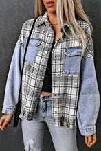 Load image into Gallery viewer, Plaid and Denim Jacket
