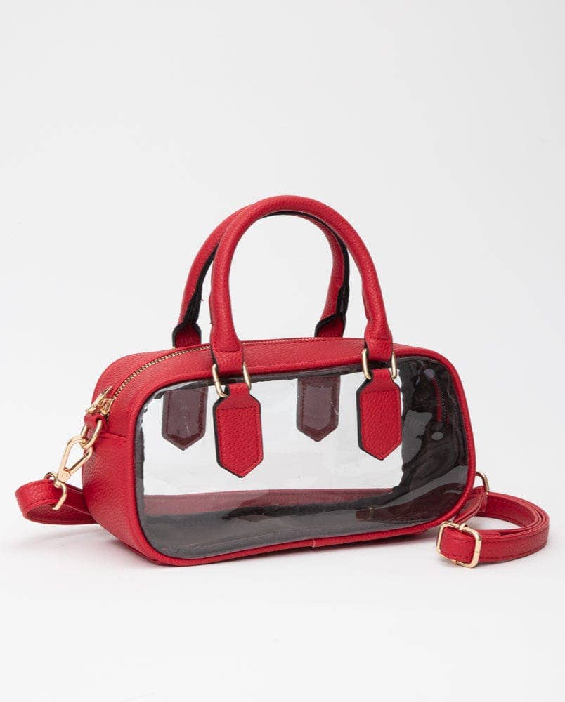 Clear East-West Top Handle/Crossbody