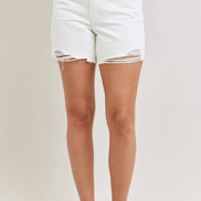JUDY BLUE High Waisted Rigid Magic Dad Short w/ Cell Phone Back Pkt