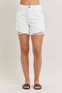 JUDY BLUE High Waisted Rigid Magic Dad Short w/ Cell Phone Back Pkt