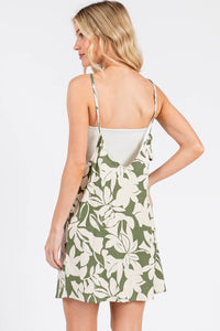 Print Open Back Detailed Mini Dress - ND41040B