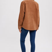 Corduroy Button Down Shacket w/Pockets