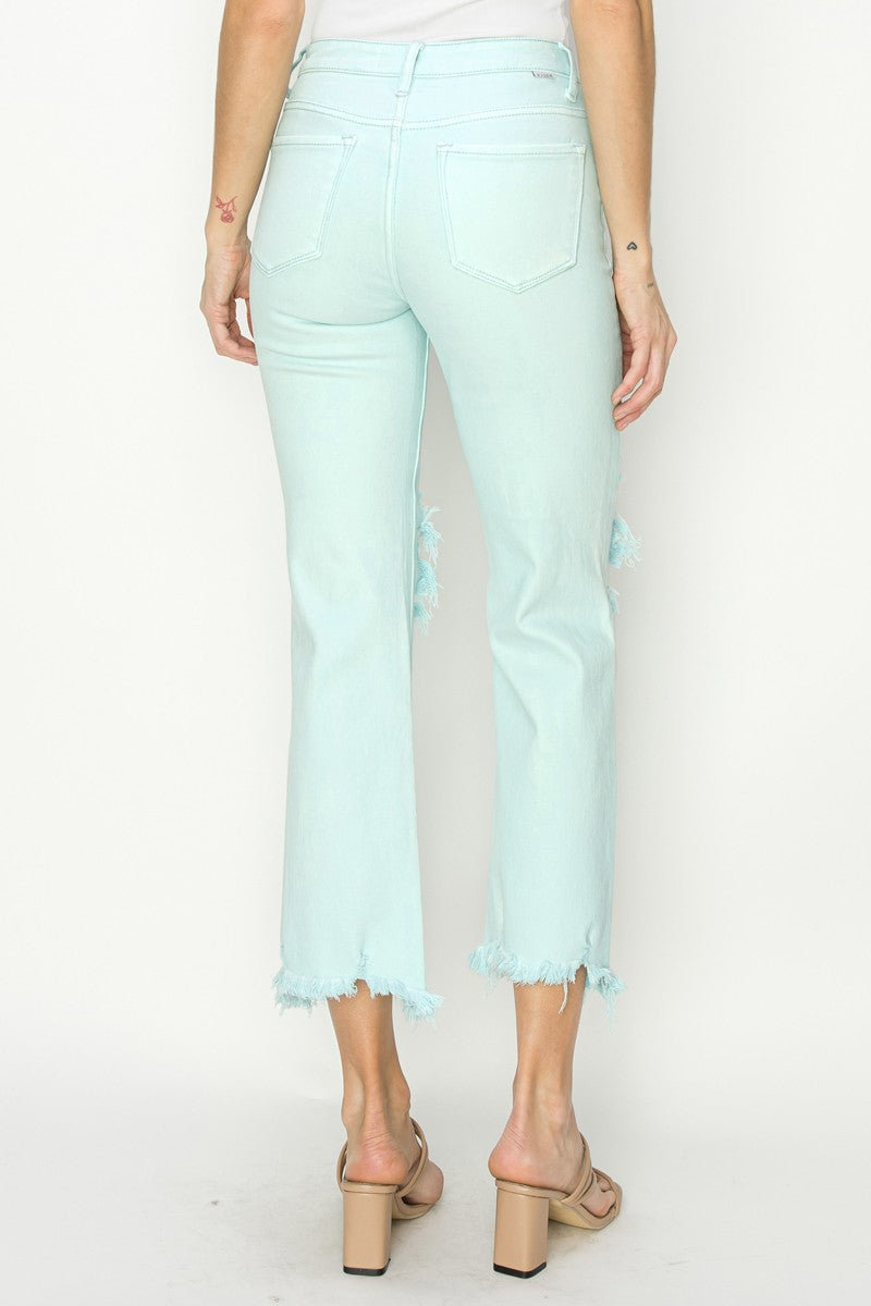 RISEN High Rise Cropped Denim
