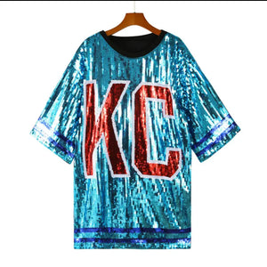 KC Sequin Shirt Dress