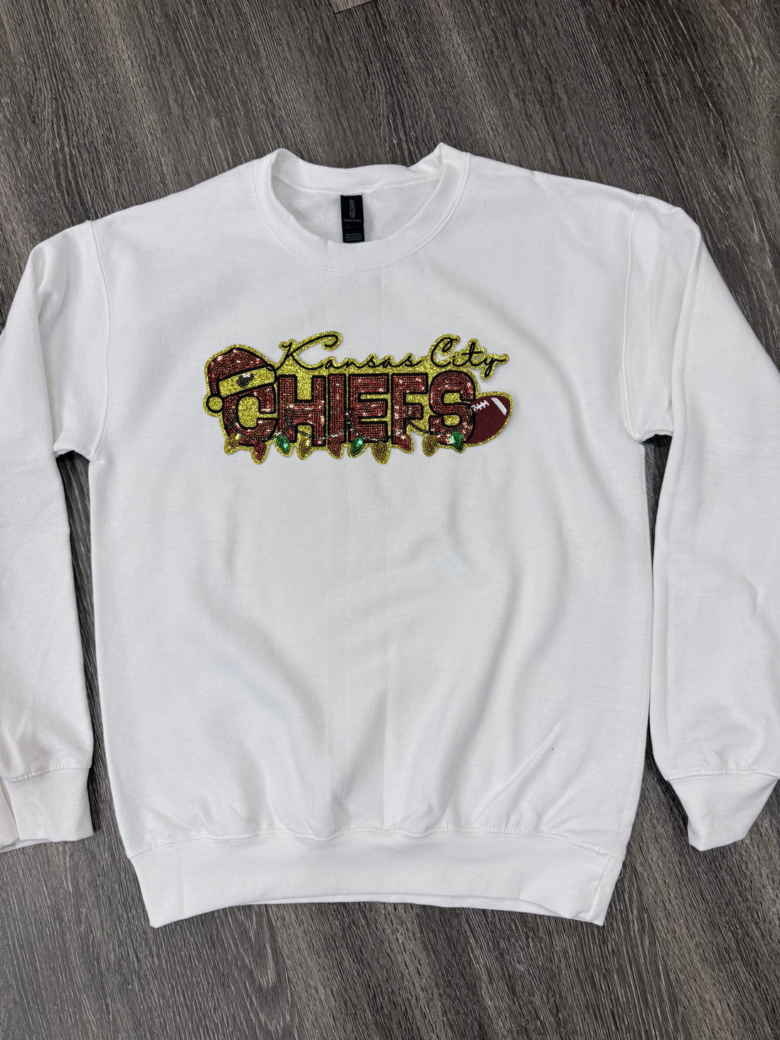 Sequin Holiday Chiefs w/Lights Sweatshirt