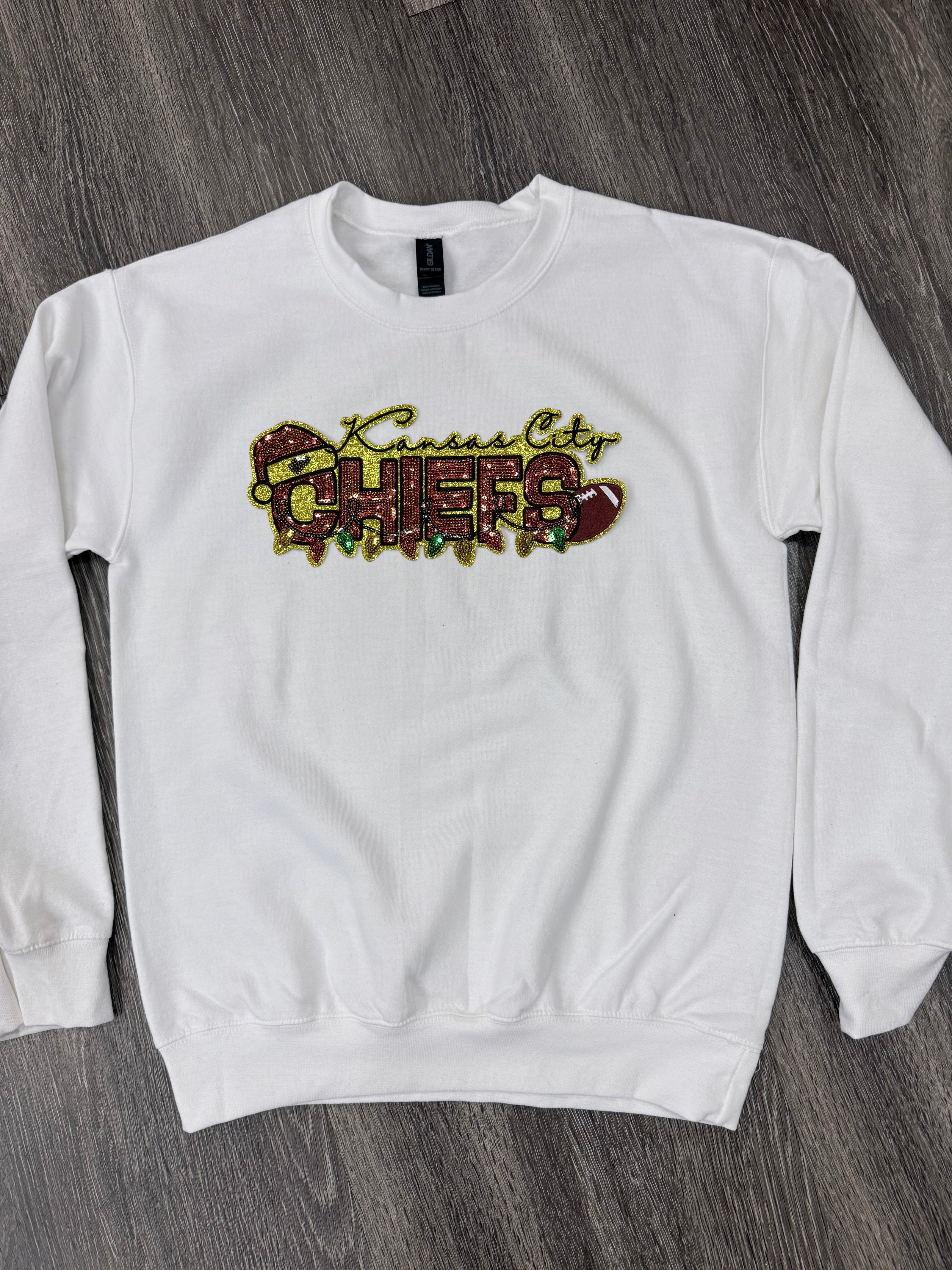 Sequin Holiday Chiefs w/Lights Sweatshirt