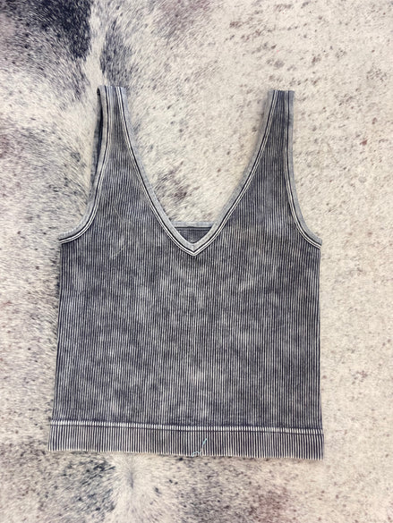 Reversible Neckline Cropped Tank
