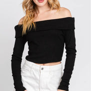 Off Shoulder Crop Top