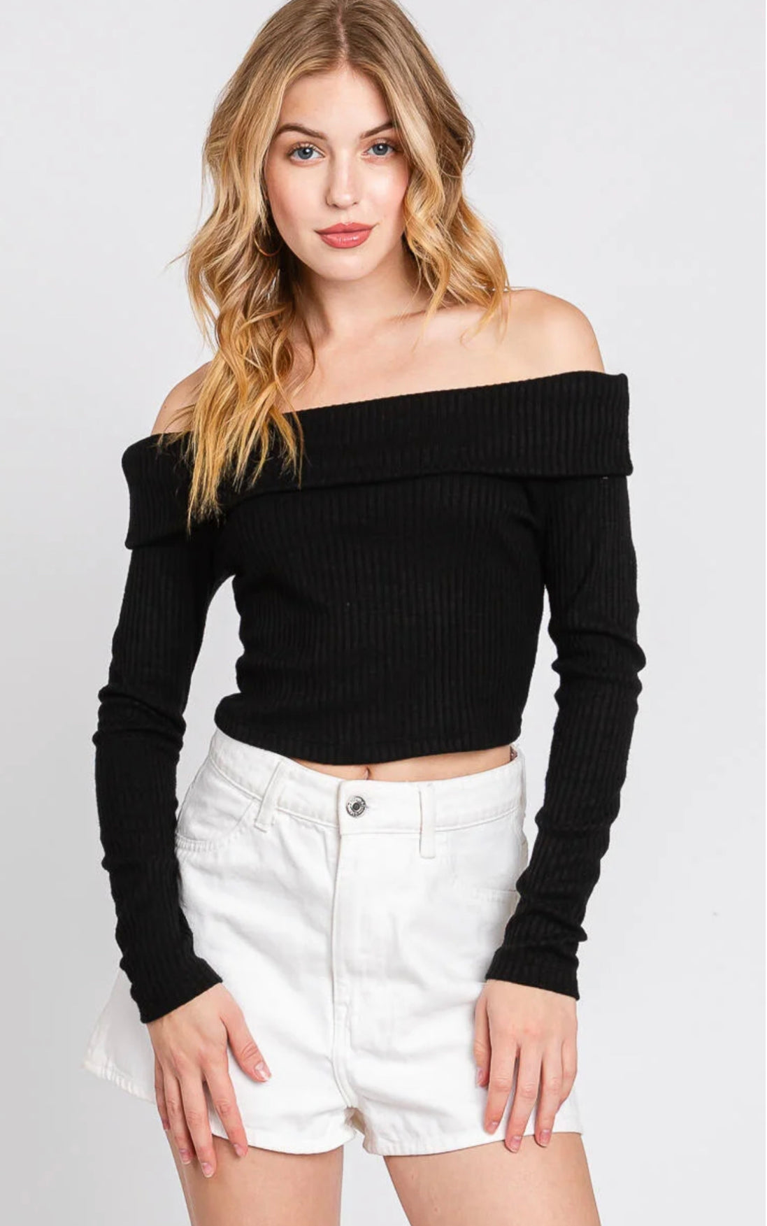 Off Shoulder Crop Top