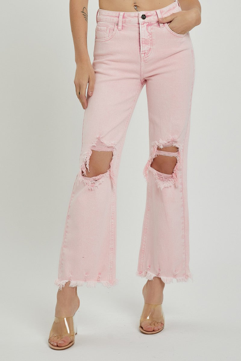 RISEN High Rise Cropped Denim