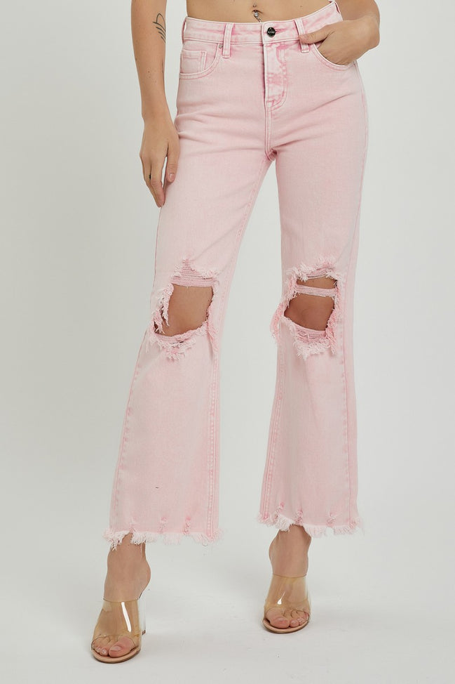 RISEN High Rise Cropped Denim