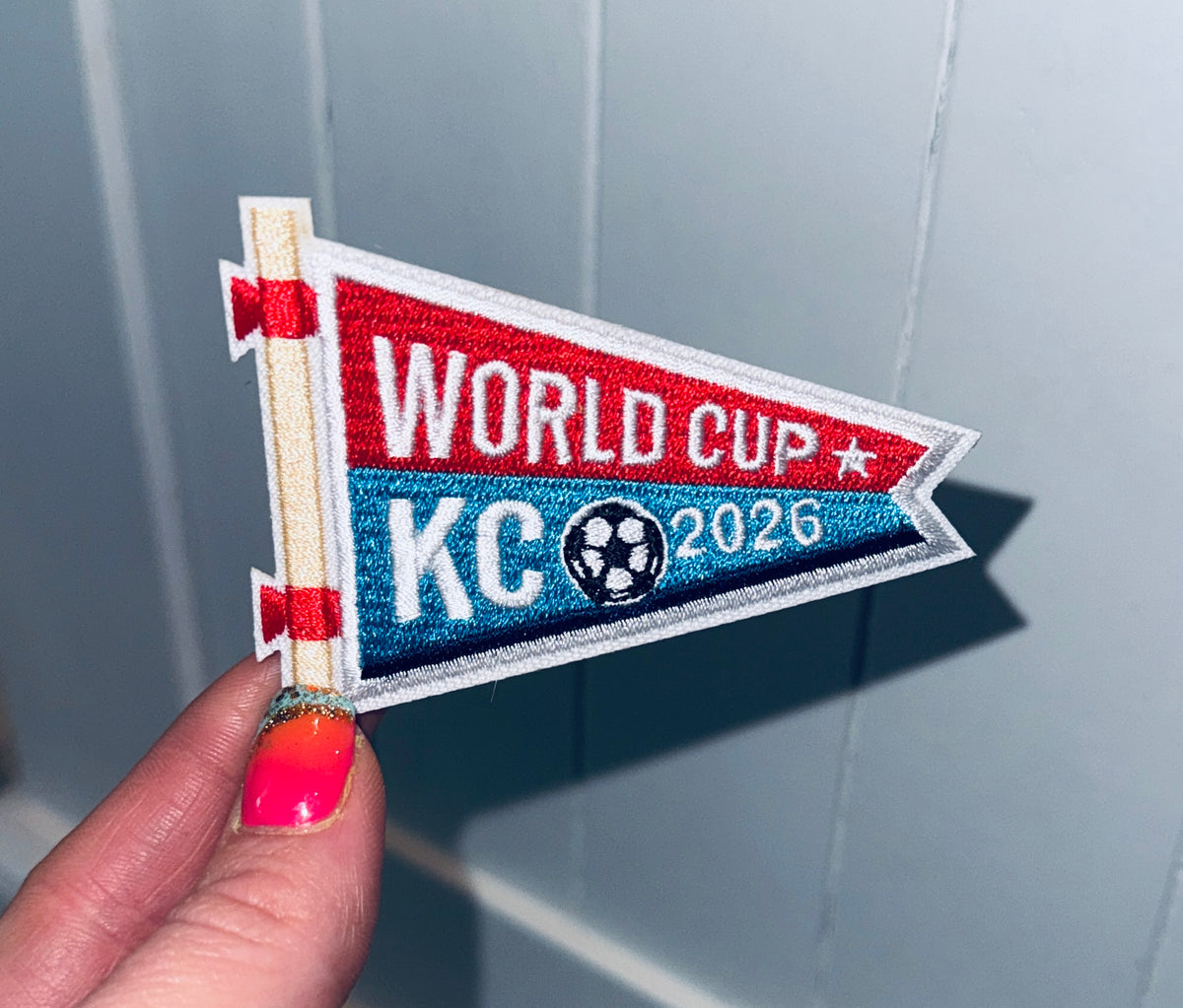 World Cup KC Pennant Embroidered Patch (3 inch)