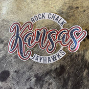 Rock Chalk Jayhawk Sequin X-Large Patch