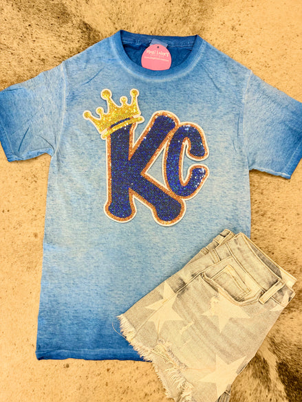 KC Crown Royals Tee w/Sequin Patch