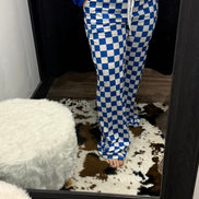 Checkered Royals Pants
