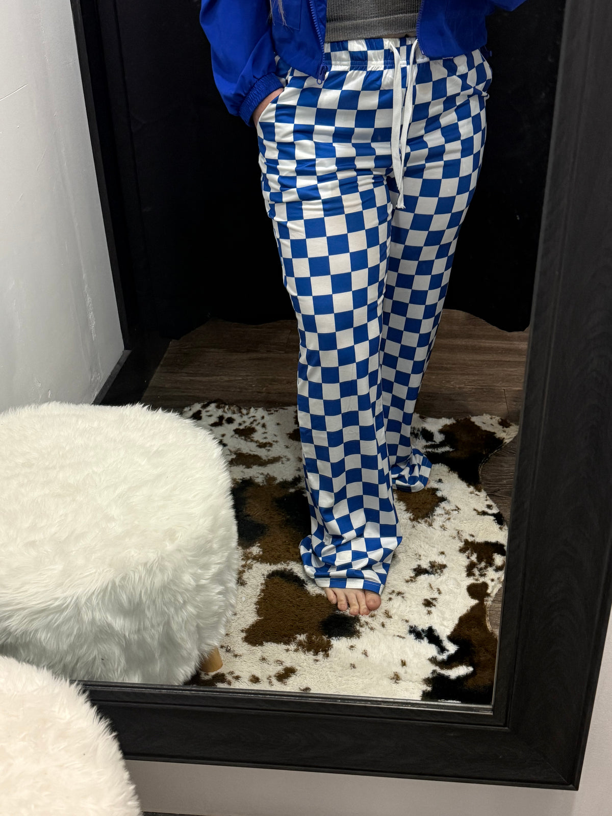 Checkered Royals Pants