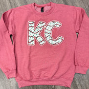 Sequin Holiday KC Cake Chiefs Sweatshirt