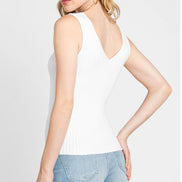 Ribbed V-Neck Sweater Tank