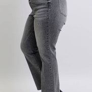 JUDY BLUE High Waisted Rhinestone Straight