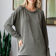 Ribbed Long Seeve Top