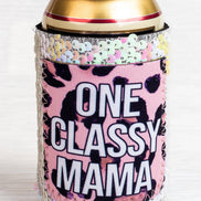 One Classy Mama Sequin Shifting Can Cooler