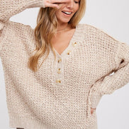 Thermal Henley Sweater