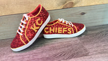 Load image into Gallery viewer, KC Red Sequin Game Day Sneakers | PREORDER
