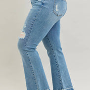 JUDY BLUE Mid Rise Destroy & Released Hem Bootcut