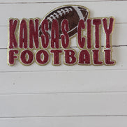 Kansas City Football Sequin Patch
