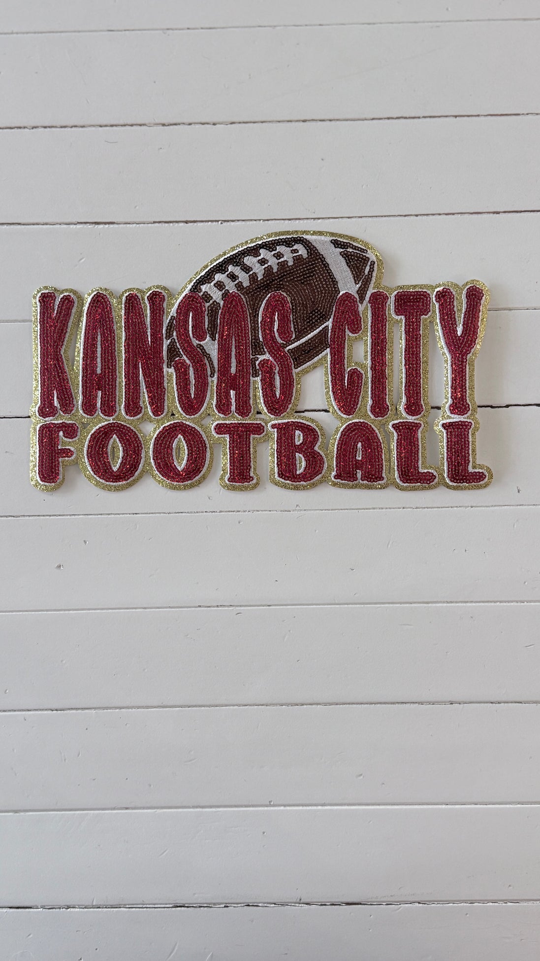 Kansas City Football Sequin Patch