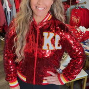 KC Sequin Bomber Jacket