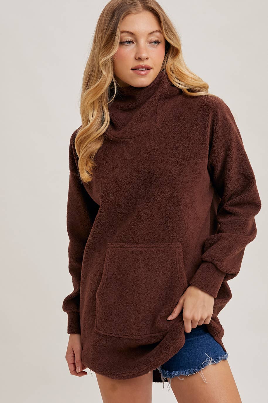 FLEECE HOODIE TUNIC