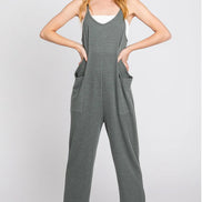 Front Patch Pocket Roll-Up Jumpsuit