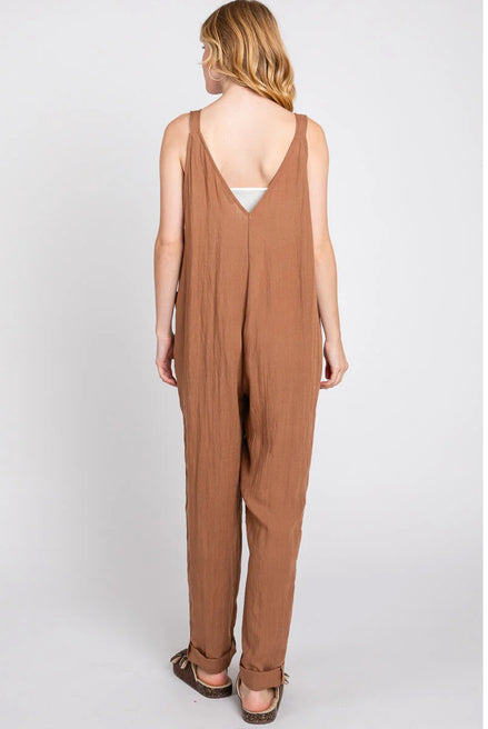 Front Pocketed Jumpsuit