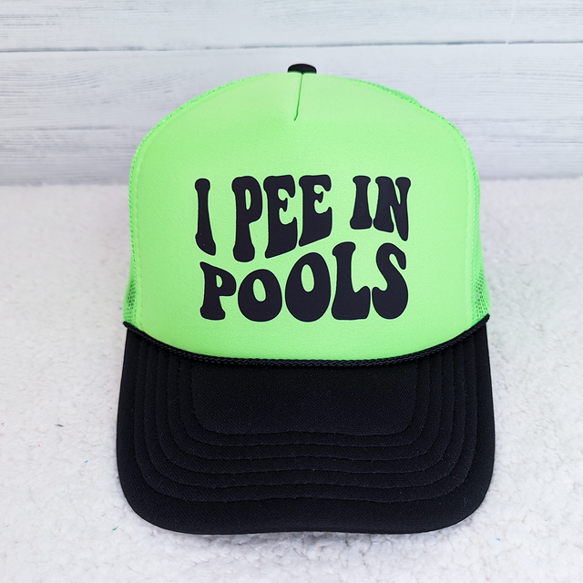 I Pee In Pools Full Neon Trucker Cap