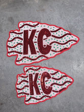 Load image into Gallery viewer, Sequin Chiefs Arrowhead Cake Large Patch
